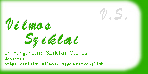 vilmos sziklai business card